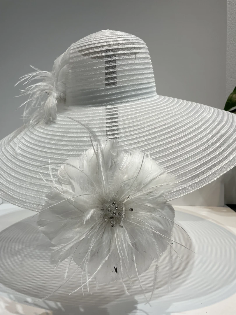 秋季新款新娘帽子配饰大胸花纯色简约时尚百搭