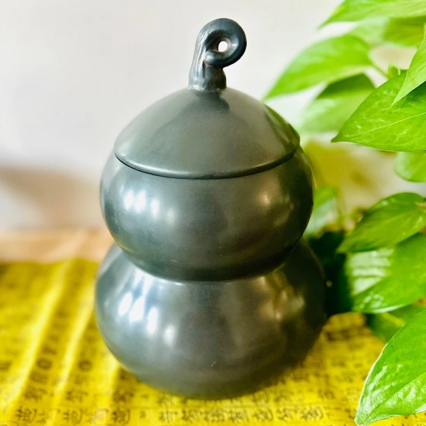 钦州坭兴陶醒茶罐存茶罐一斤装素葫芦