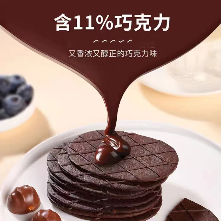特浓黑巧薄脆饼干(含11%巧克力),大规格720克/箱.