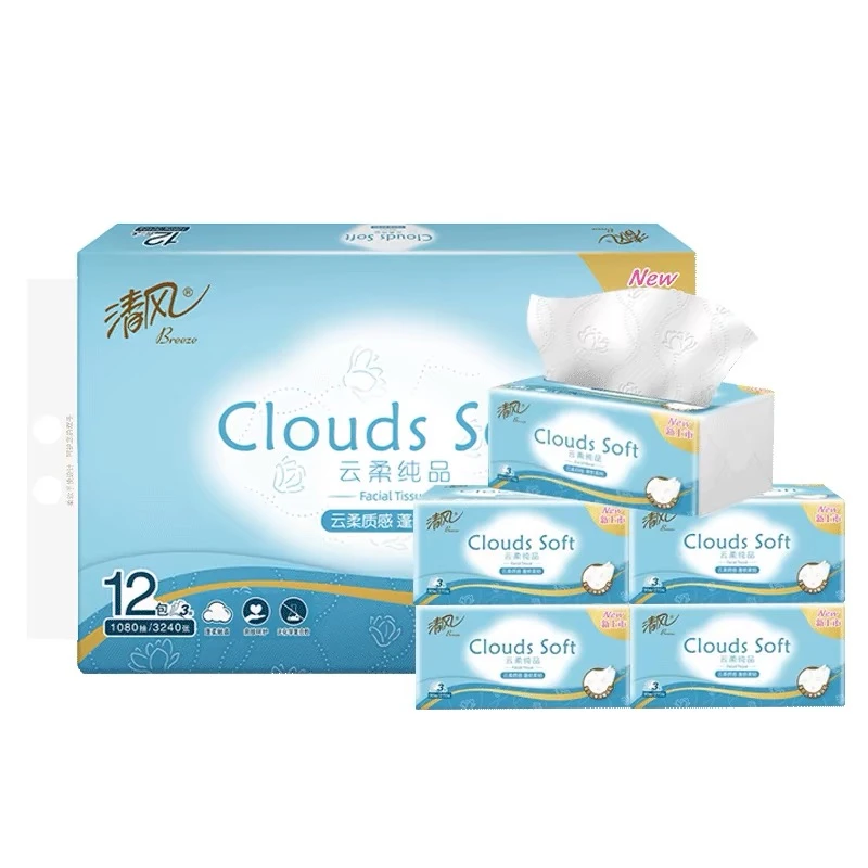 清风牌面巾纸12包