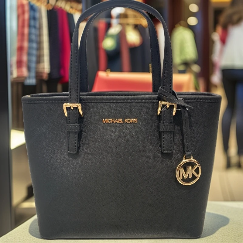 MICHAEL KORS 迈克高仕MK 黑色菜篮子小号托特包JET SET手提包