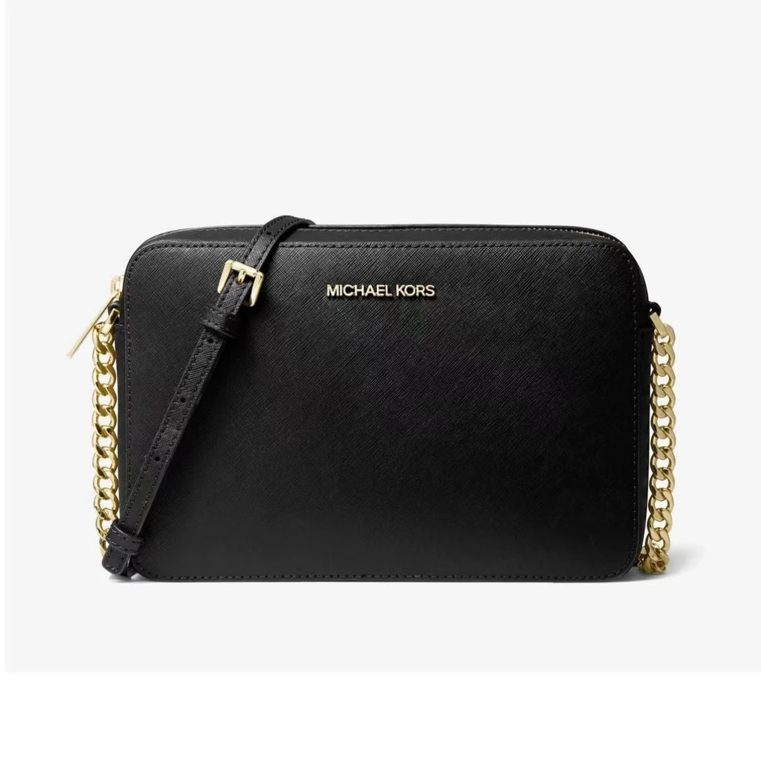 MICHAEL KORS 迈克高仕 MK Jet set系列女士相机包黑金斜挎包肩包