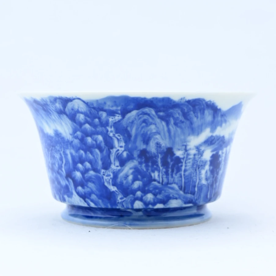 【景德镇名窑口】恒垣山房 江山无尽撇口杯 高端茶器全手工全手绘