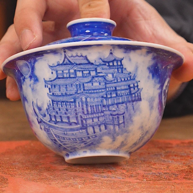 霖南堂 满船清梦压星河盖碗