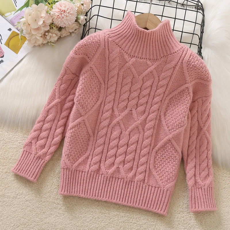 女童毛衣秋冬款2025新款洋气儿童女孩秋季针织上衣大童高领打底衫