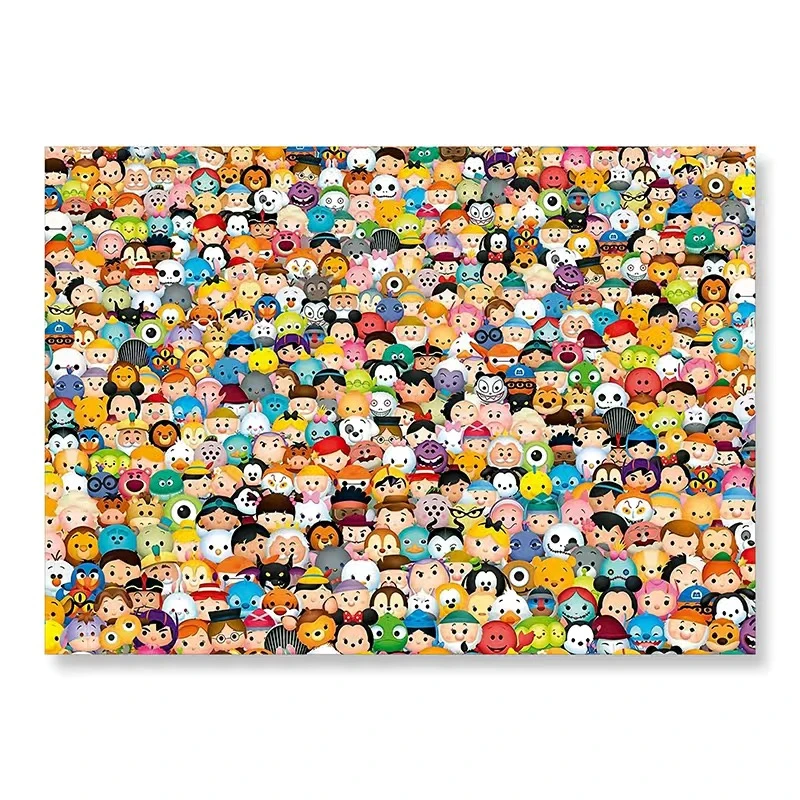 卡通小人头拼图1000片加厚卡通动漫儿童益智解压玩具礼物50*70