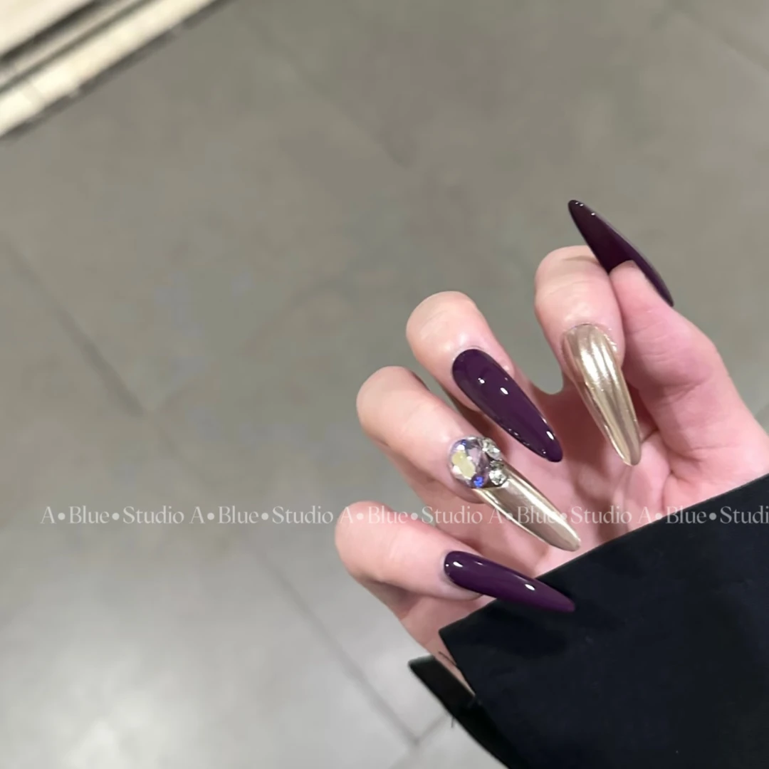 「紫色迷情」關於藍色设计紫色新年战甲御姐风显白高级可拆卸穿戴甲