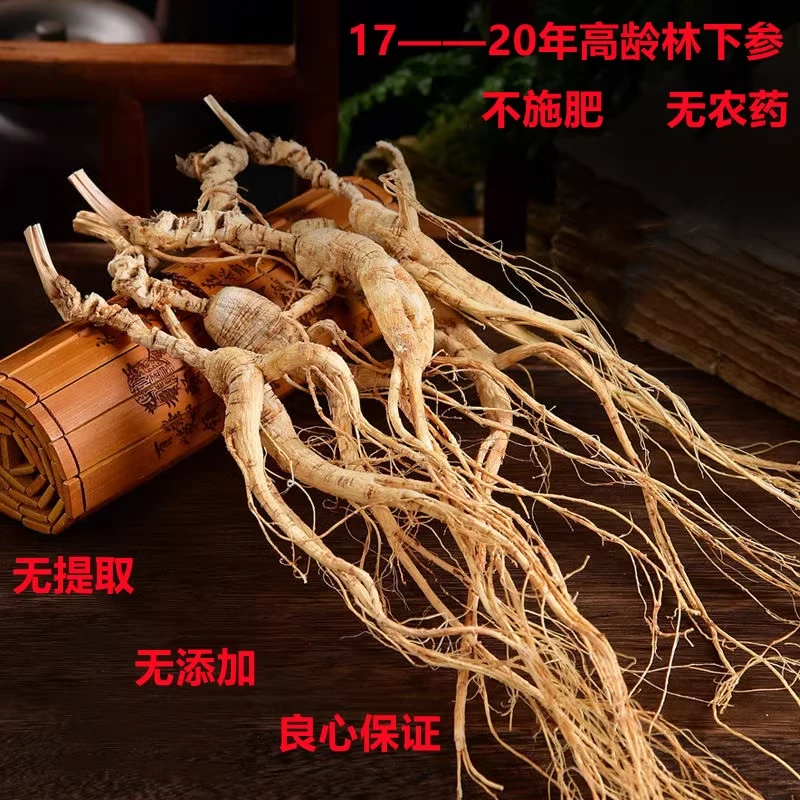 特价山参长白山生人参林下参正宗东北特产礼盒泡酒人参
