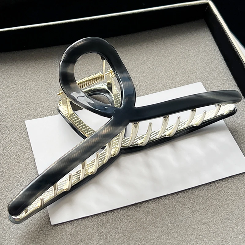 合金亚克力发饰 金属大抓夹超大号鲨鱼夹发量多发夹后脑勺醋酸夹