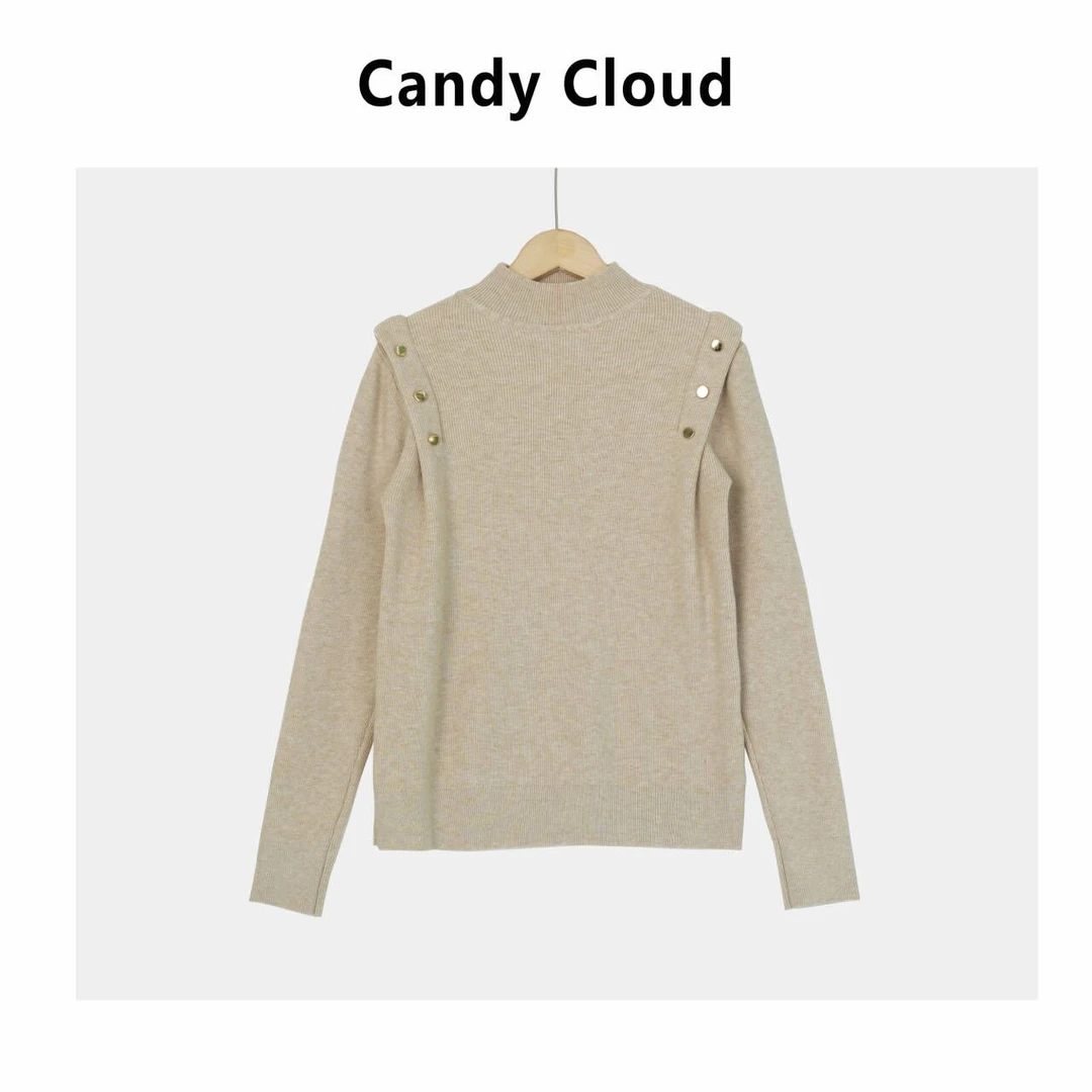 立体肩线！特别软奥兰绒半高领打底衫针织毛衣上衣DDS292/2