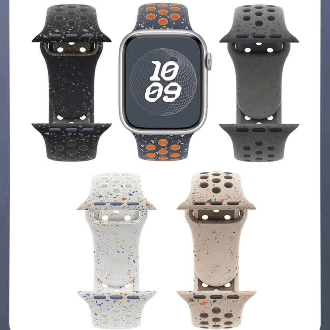 适用苹果手表iWatch7表带applewatch6腕带5代se运动4硅胶s7透气s6