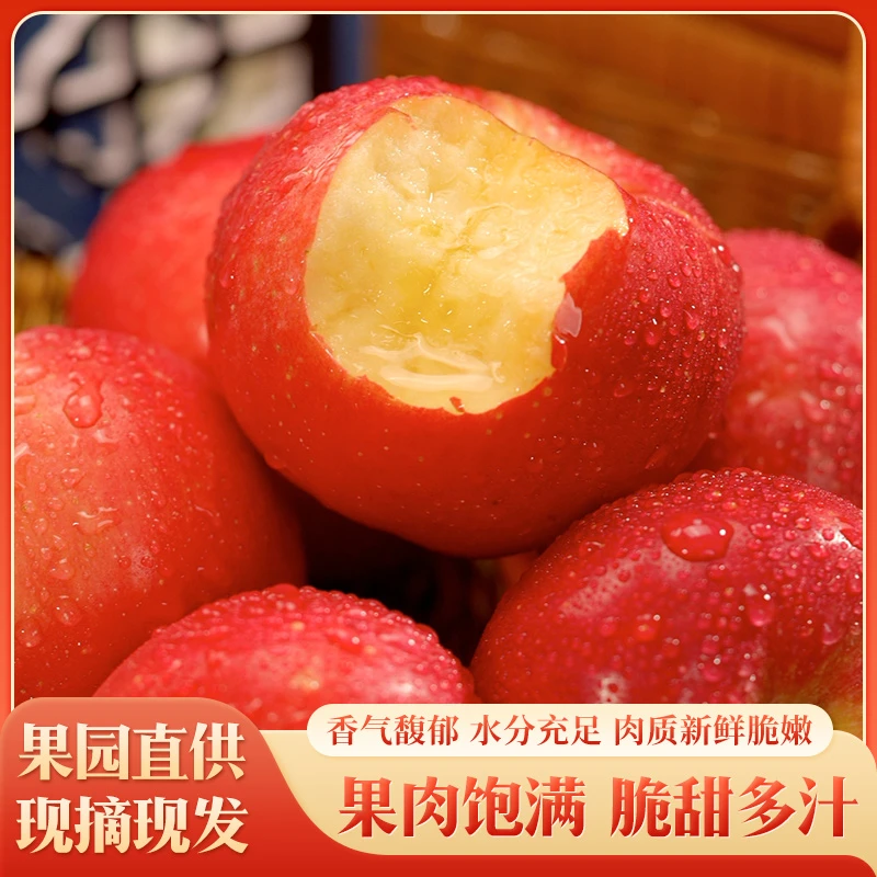 新疆瑞阳苹果新鲜脆甜多汁红苹果新鲜水果新疆西安双仓发货8个起
