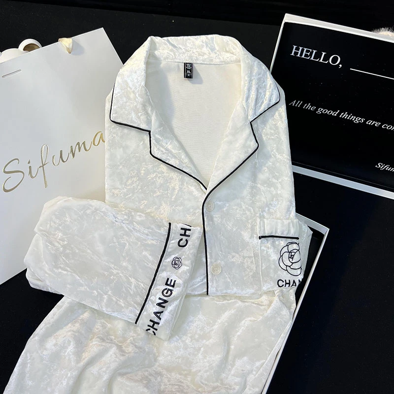 Sifuma/斯服玛《情侣山茶花》轻奢两件套睡衣女款爆款2025新款