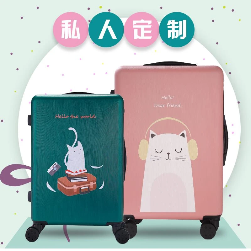 可爱卡通可定制多功能行李箱防水登机行李箱潮流高颜值轻便网红款