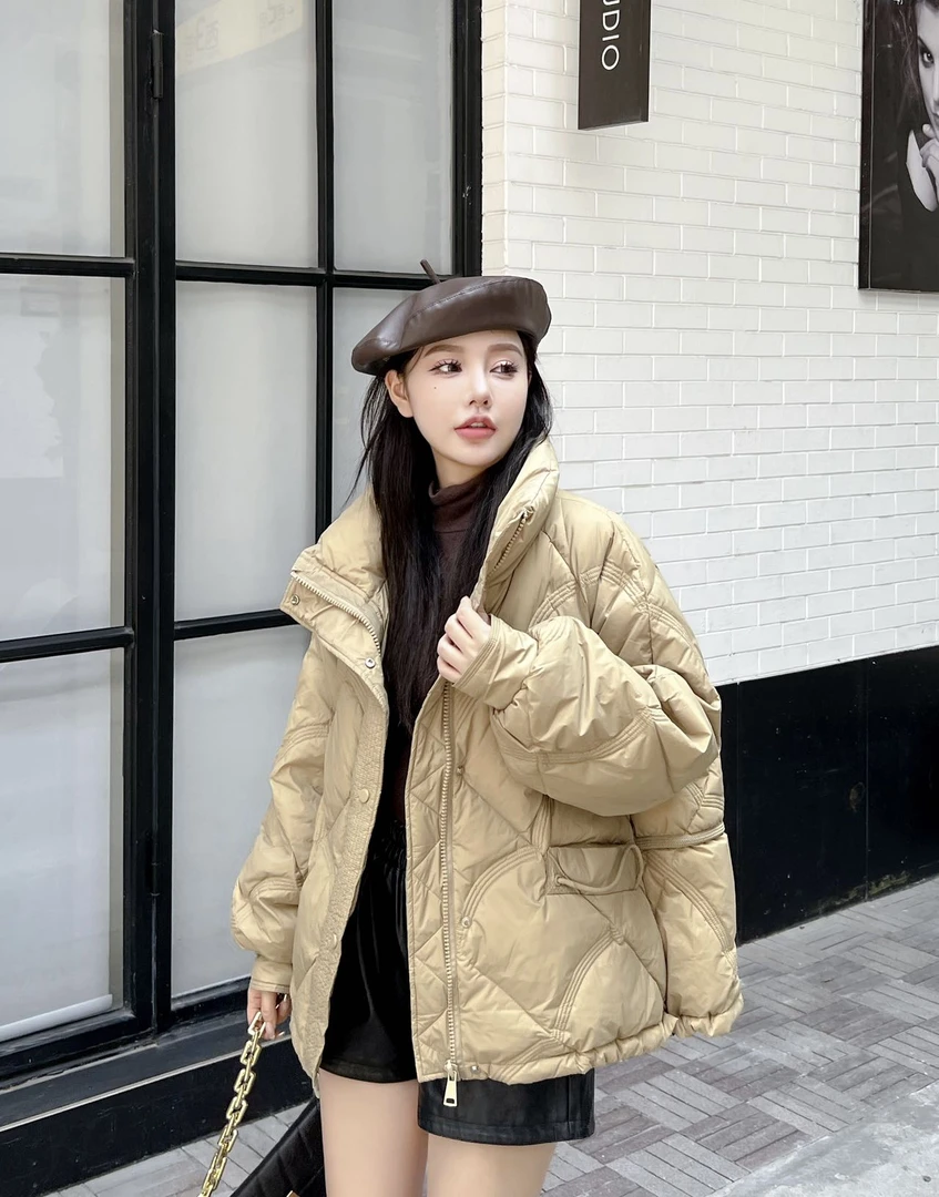 【现货90白鸭羽绒服】雯雯小个子显瘦保暖白鸭绒时尚潮流短款羽绒服