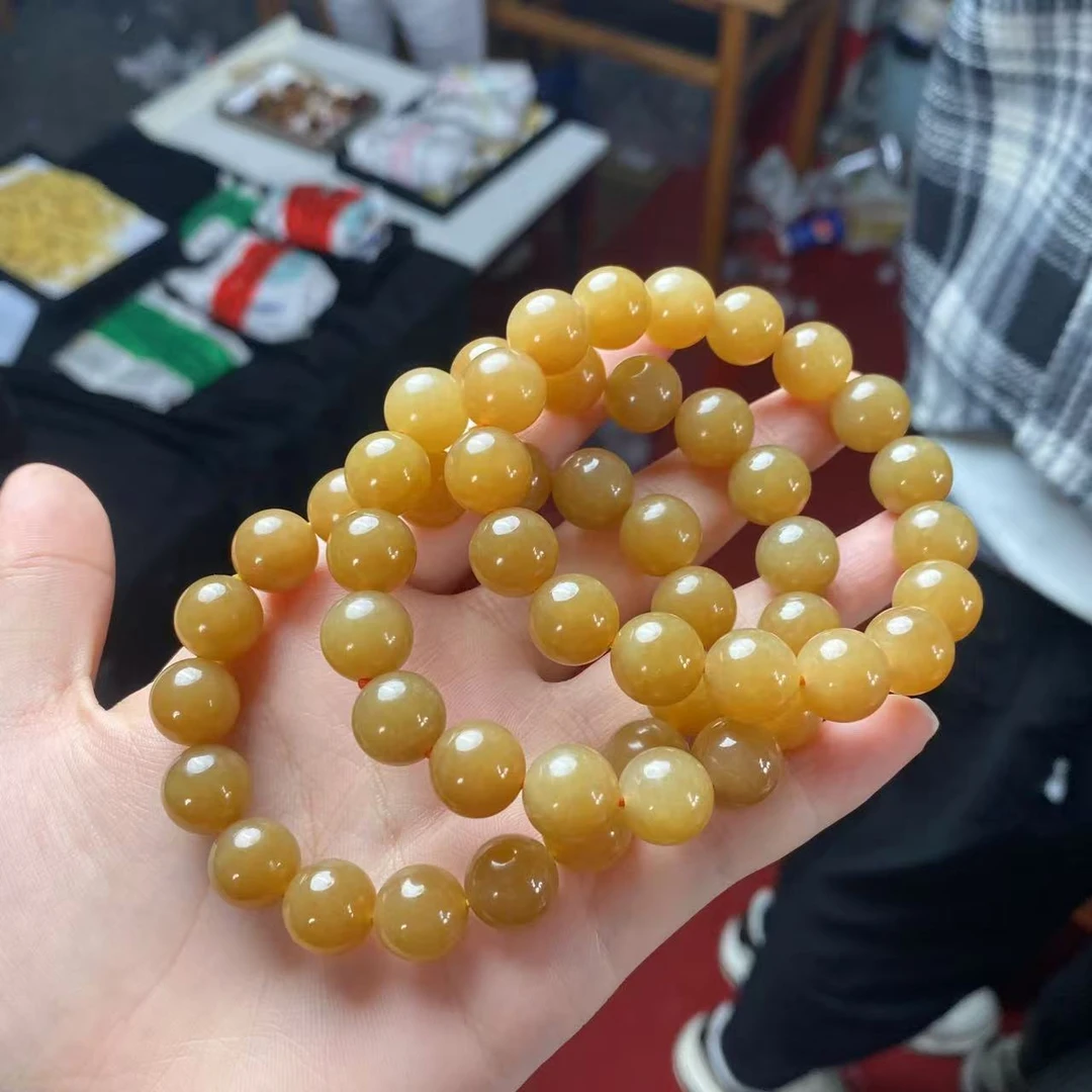 【小宝珠宝】2 4 T81322-和田玉单圈手串-多样性发一件-11.5mm