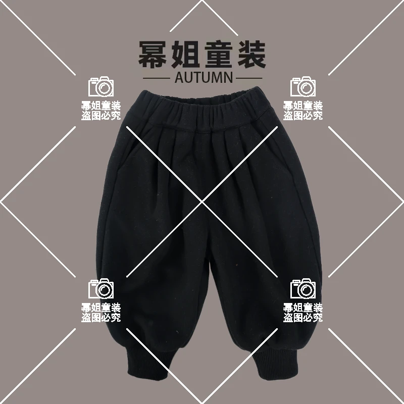 幂姐原创冬季新品休闲一体绒宽松简约卫裤裤子长裤MJQ246340