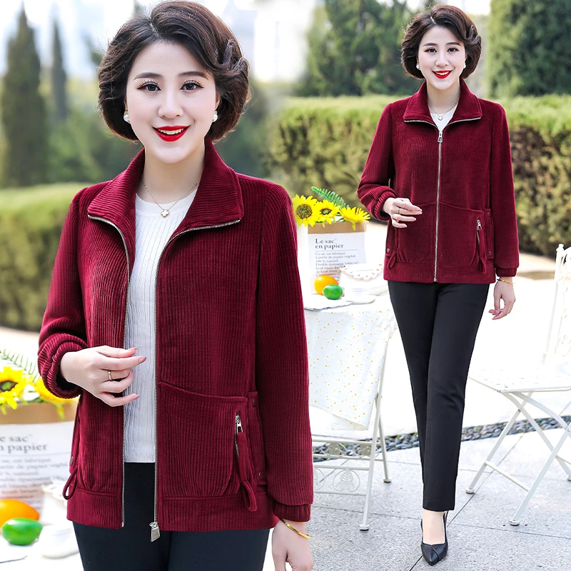 美学家胖妈妈短款外套新款加肥加大码时尚减龄中老年人女装A3256