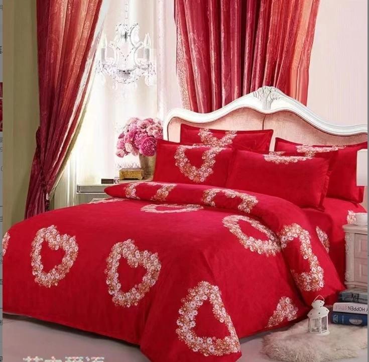 爱心玫瑰床单2米*2米3