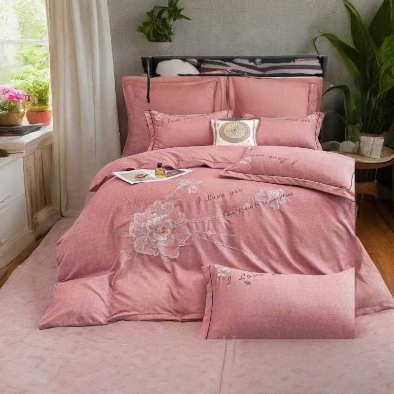 艾莎--豆沙四件套被罩2米*2米3床单2米4*2米45枕套48cm*76cm
