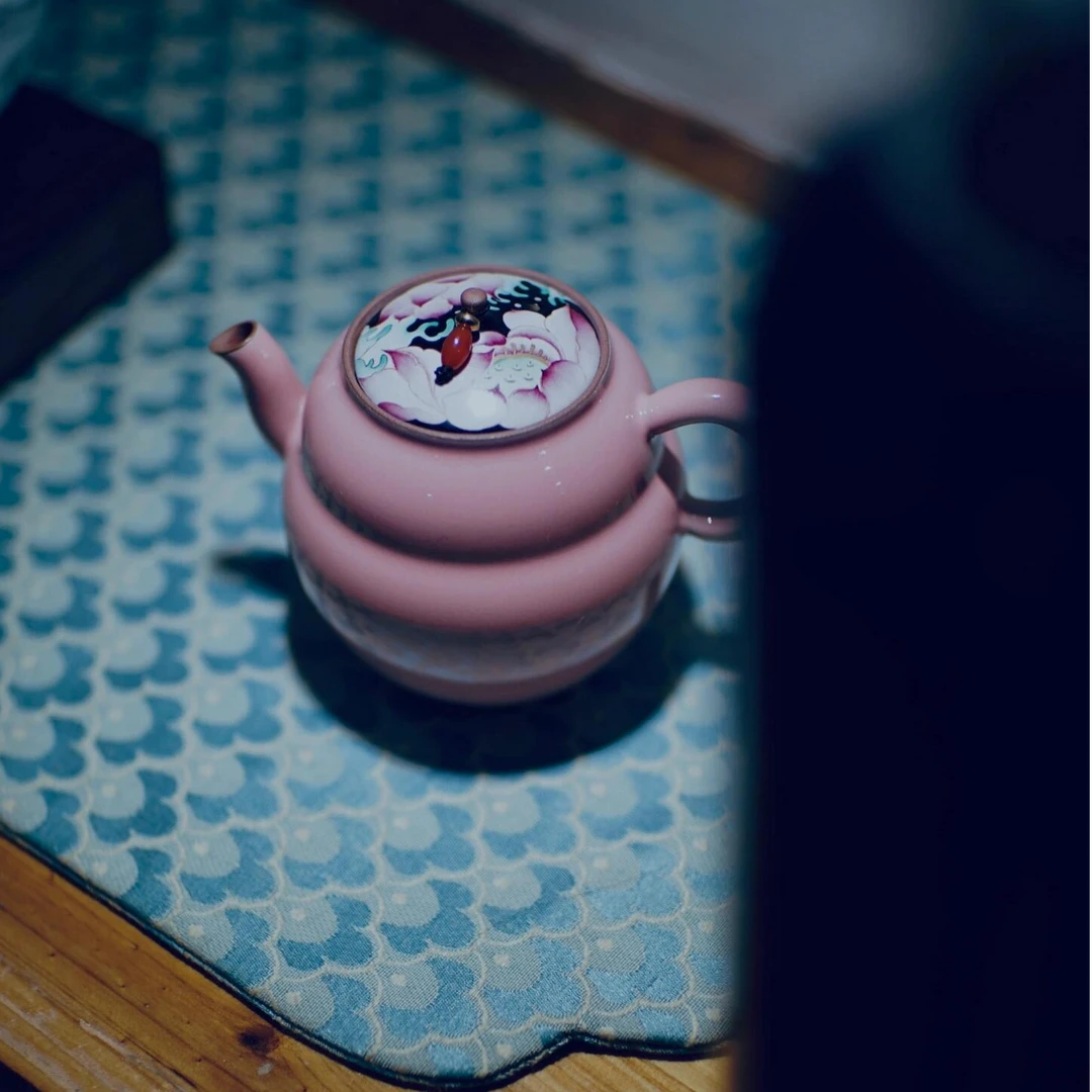 三秋月3-夏荷紫砂壶 景德镇手工手绘高端窑口精品茶器茶壶茶生活