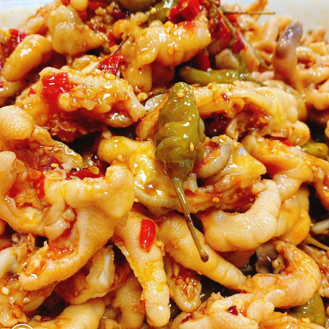 脱骨鸡爪酸辣500克，48