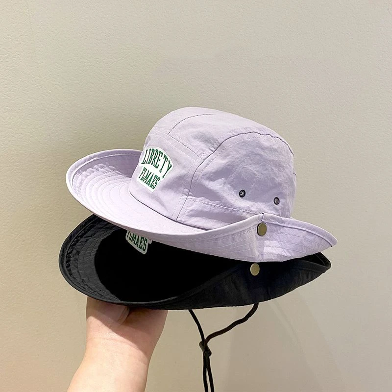 儿童渔夫帽男童帽子春秋2024女童遮阳帽宝宝防晒帽男孩夏季太阳帽