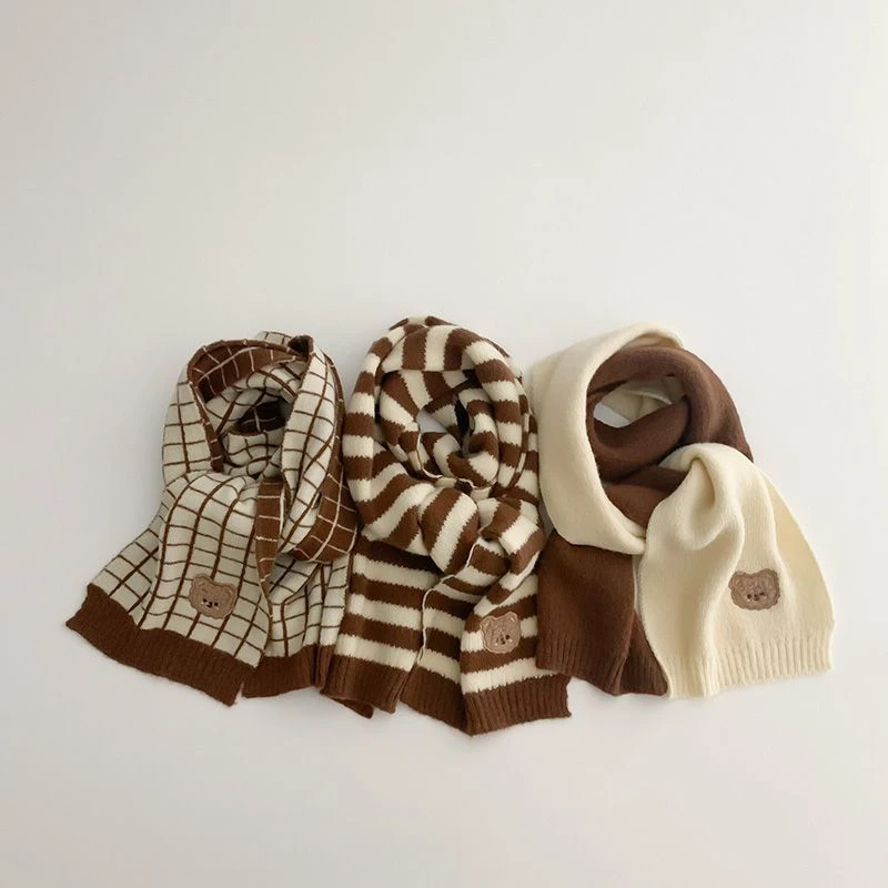 冬季围巾宝宝韩版潮新款儿童针织毛线围巾保暖加厚百搭男女童围脖