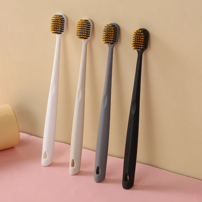 韩国宽头牙刷火焰软毛便携式家庭装优惠超细男女8支套装牙刷