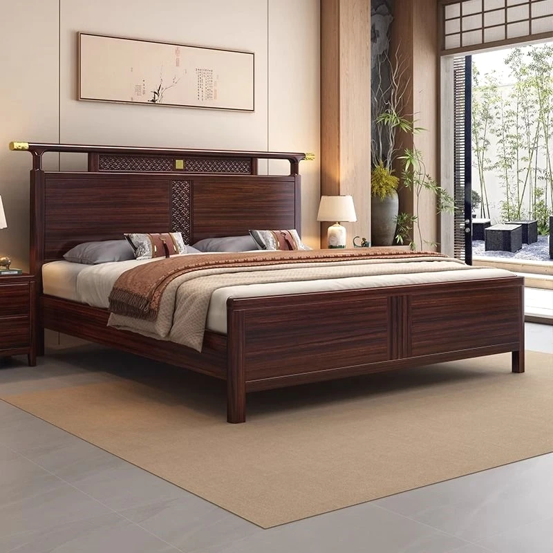 （补差价专用勿拍）新中式实木大床可调节床板储物卧室家用双人床