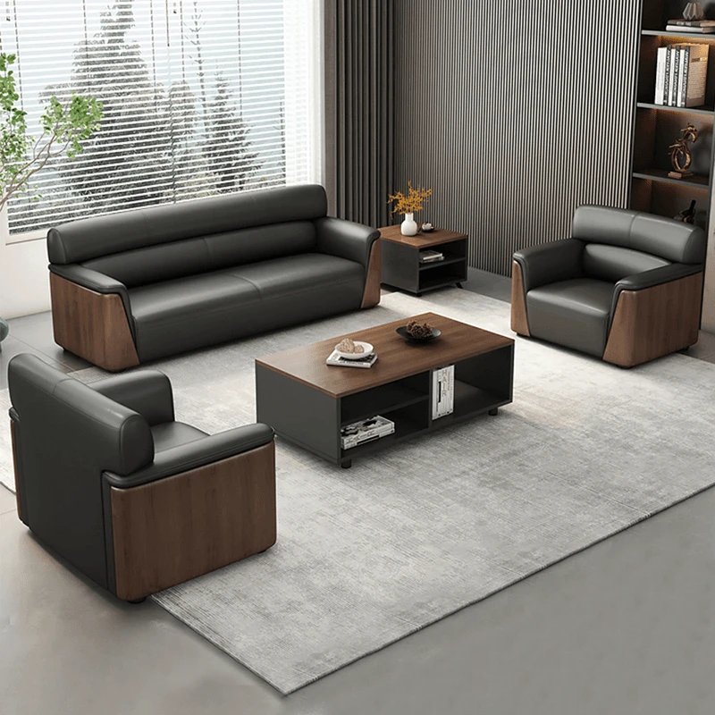 办公经理商务休息区贵宾会客接待银行会议室沙发茶几组合套装