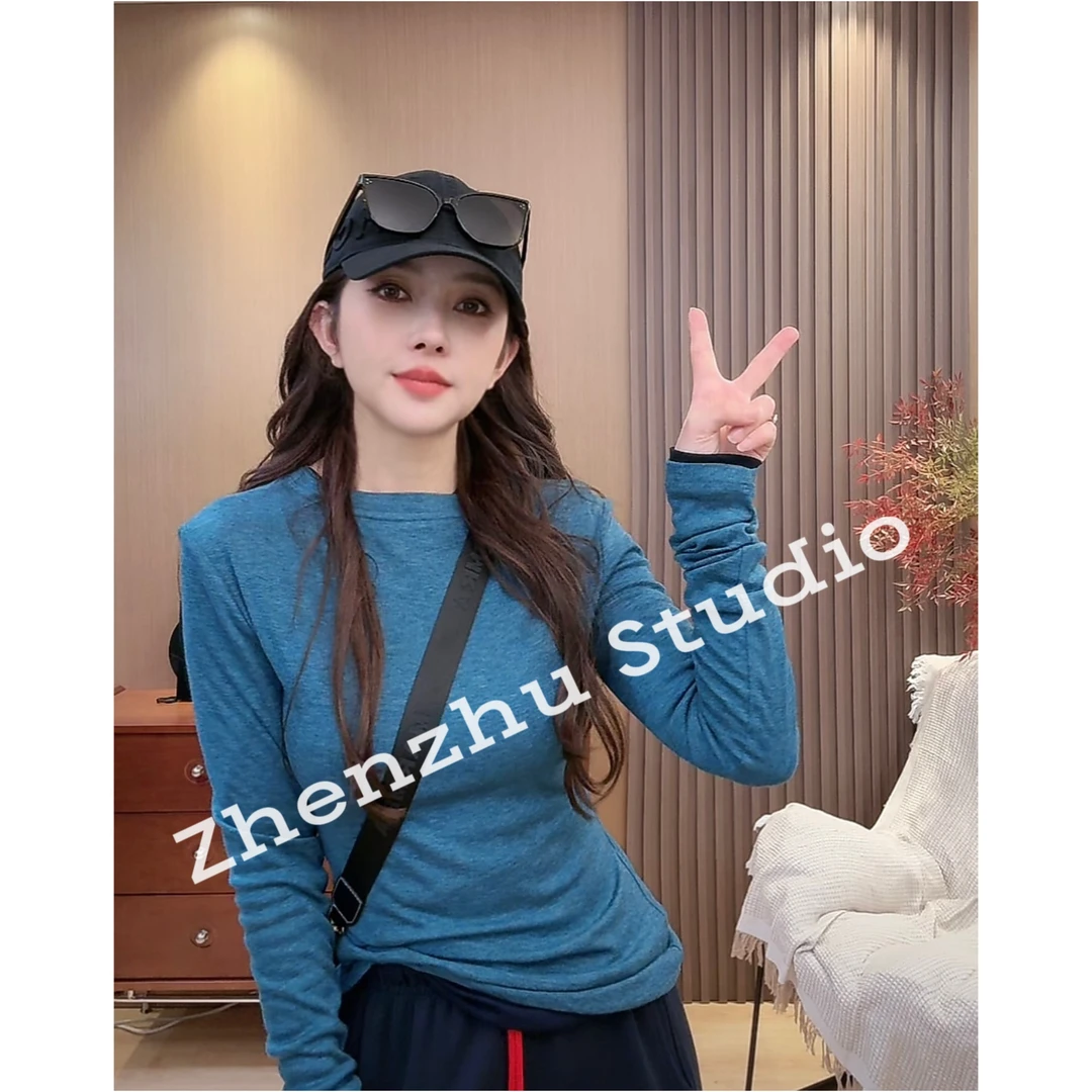 H16 早秋百搭长袖修身打底上衣  显瘦气质 DH1607