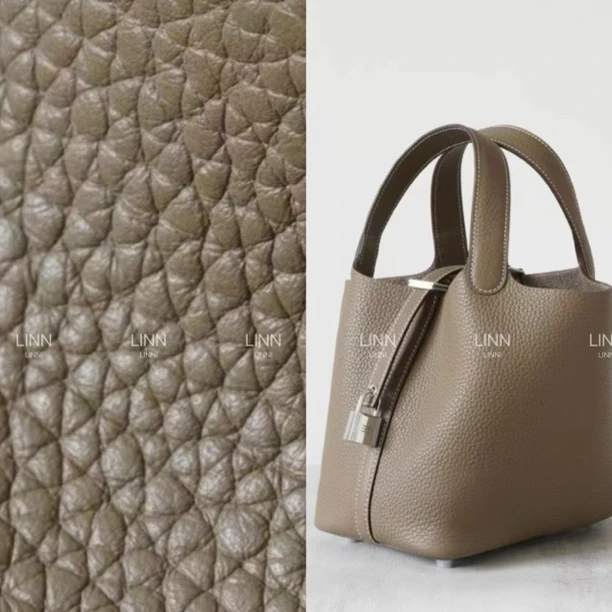 LINNI头层牛皮丨高级感原版TC牛皮手工线菜菜包水桶包手提