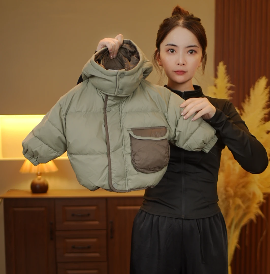 现货【冬款】2024儿童加厚保暖冬季连帽秋冬90白鸭绒羽绒服38669