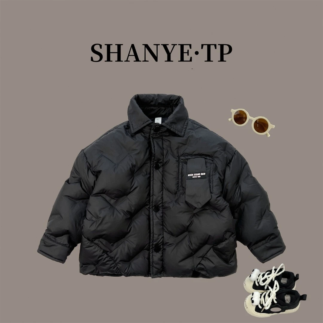 【现货】儿童冬季新款保暖韩版外套潮流90白鸭绒羽绒服33860