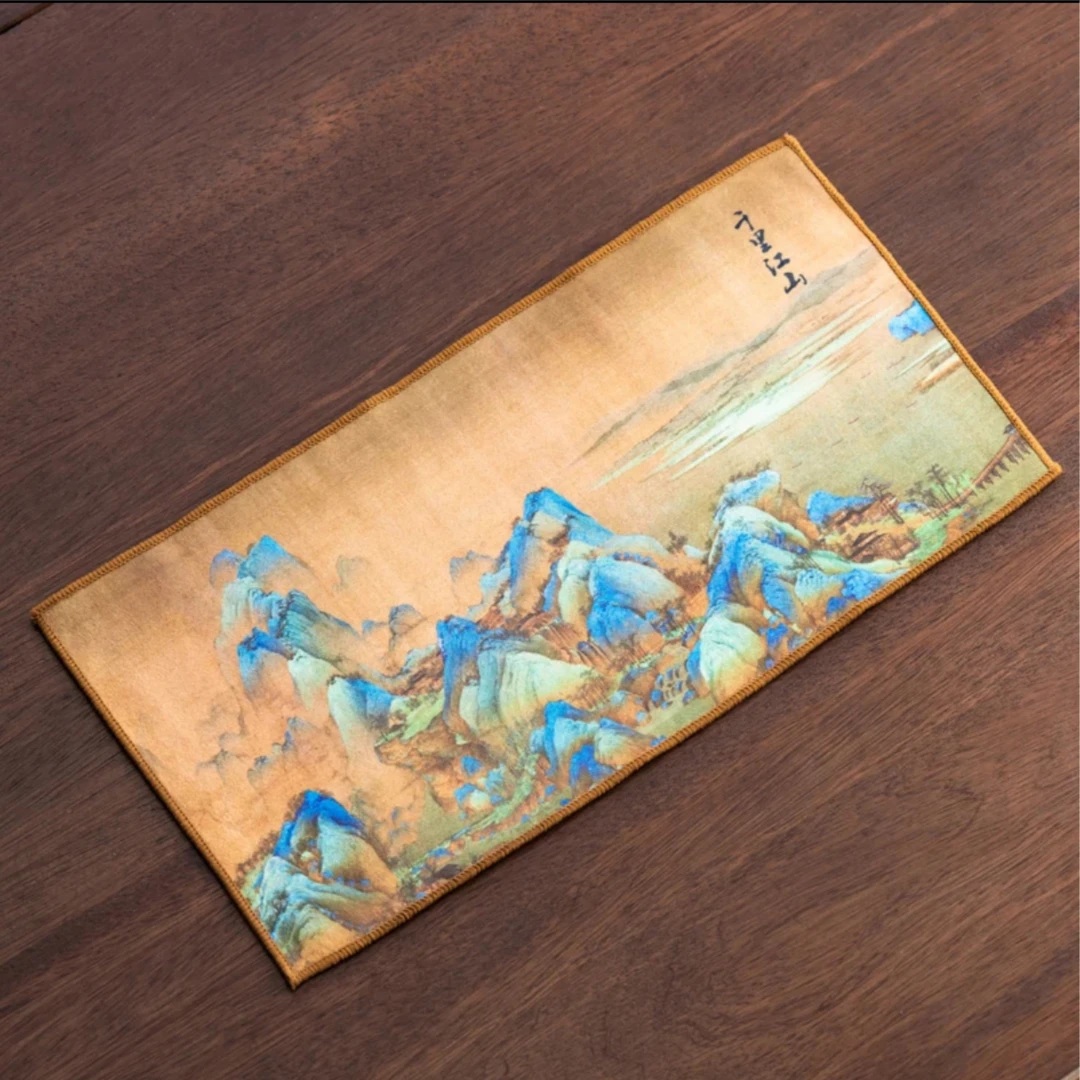 【新粉福利】彩绘吸水茶巾抹布毛巾茶具配件高档茶道