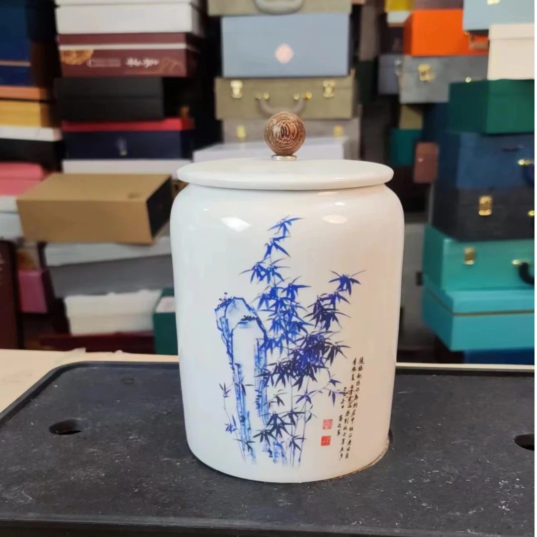 新人福利竹节高升茶叶罐
