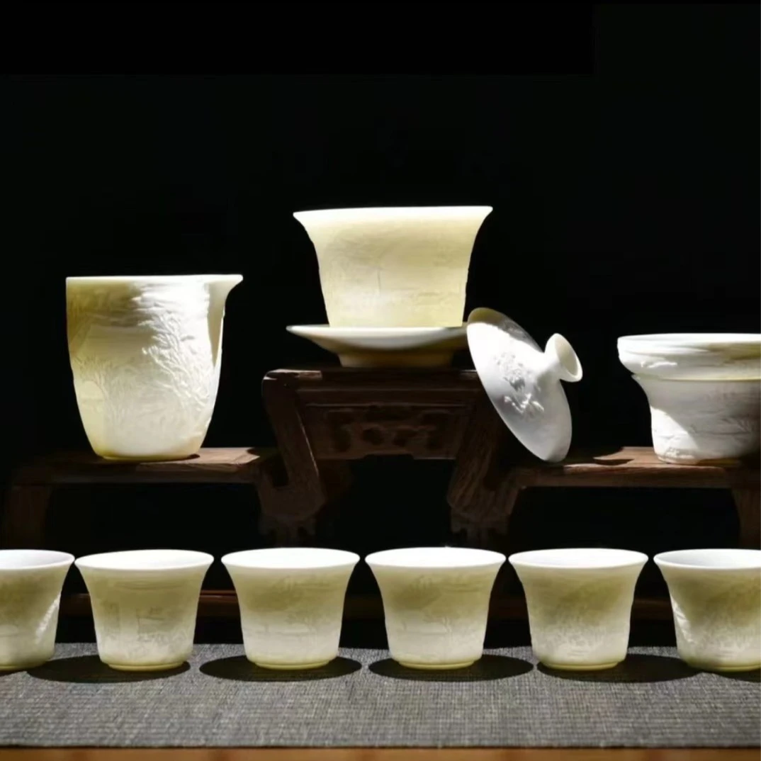 【清明上河图】散装家用茶具套装轻奢自用高端素烧盖碗不带礼盒33