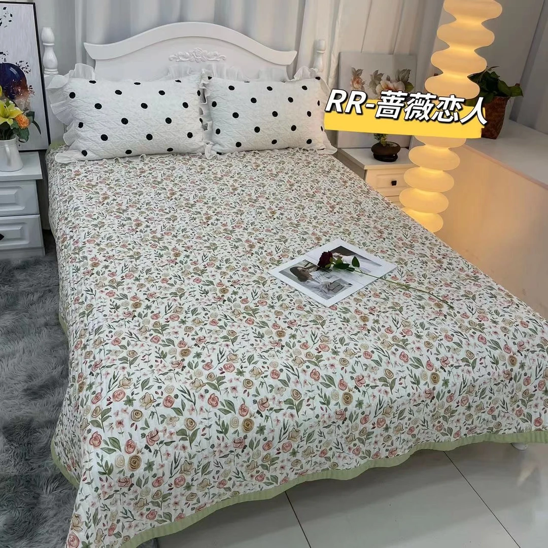 【夏款清货】新品蔷薇恋人-水洗双层纱可机洗床盖【200*220】
