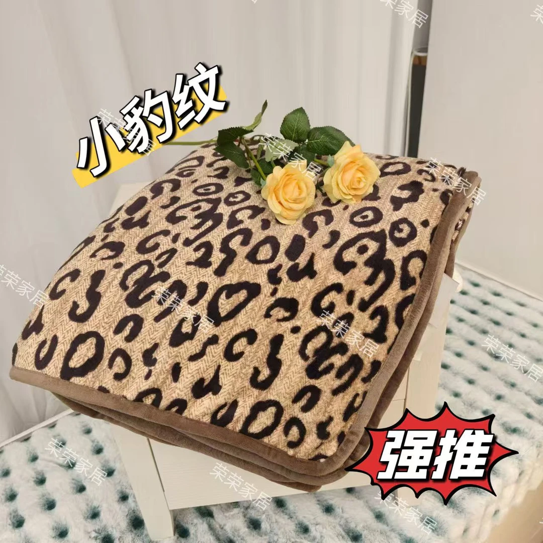 小豹纹-唐锦绒【豆豆被套】牛奶绒加厚可机洗水洗双面可用