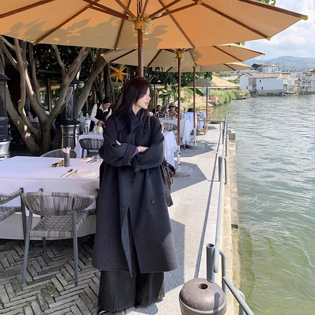 惊喜大衣 手缝双面呢  性价比外套 QW233112