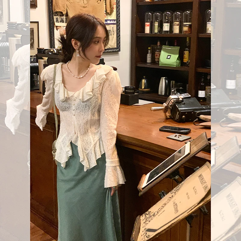 【烟岚云岫】獨家定制提花蕾丝 轻盈0压感国风优雅内搭QC234006