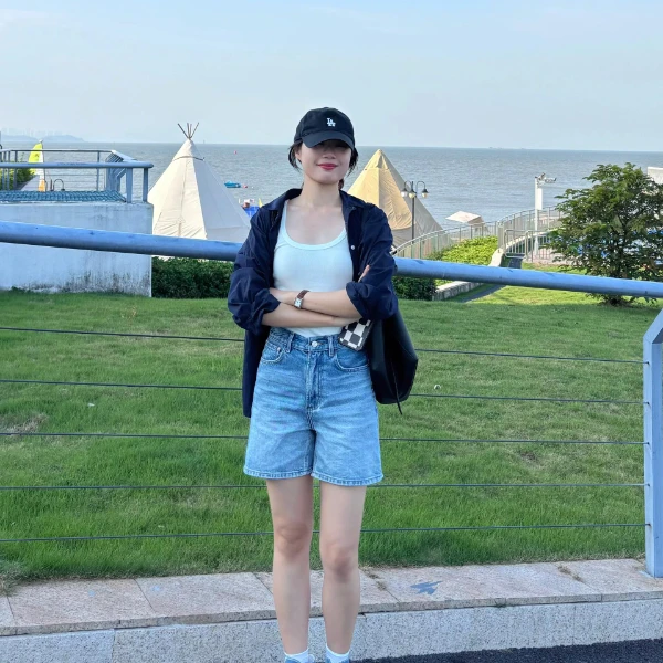 2024新款夏季休闲简约韩版衬衫搭配牛仔短裤裤子显瘦百搭时尚通勤