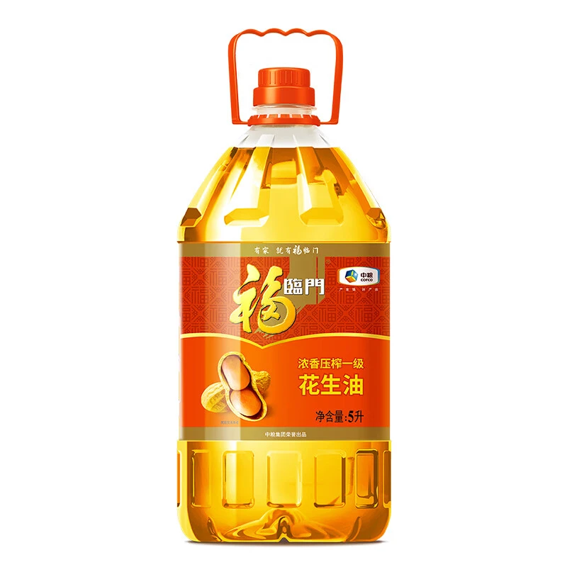 福临门新鲜食用油浓香压榨一级花生油5L中粮出品新老包装随机发货