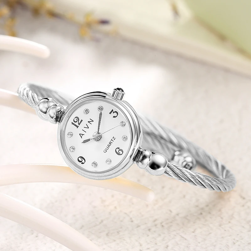 Aivn艾梵诺官方正品手表女士时尚G家中古系列编织手镯女表AM-S02