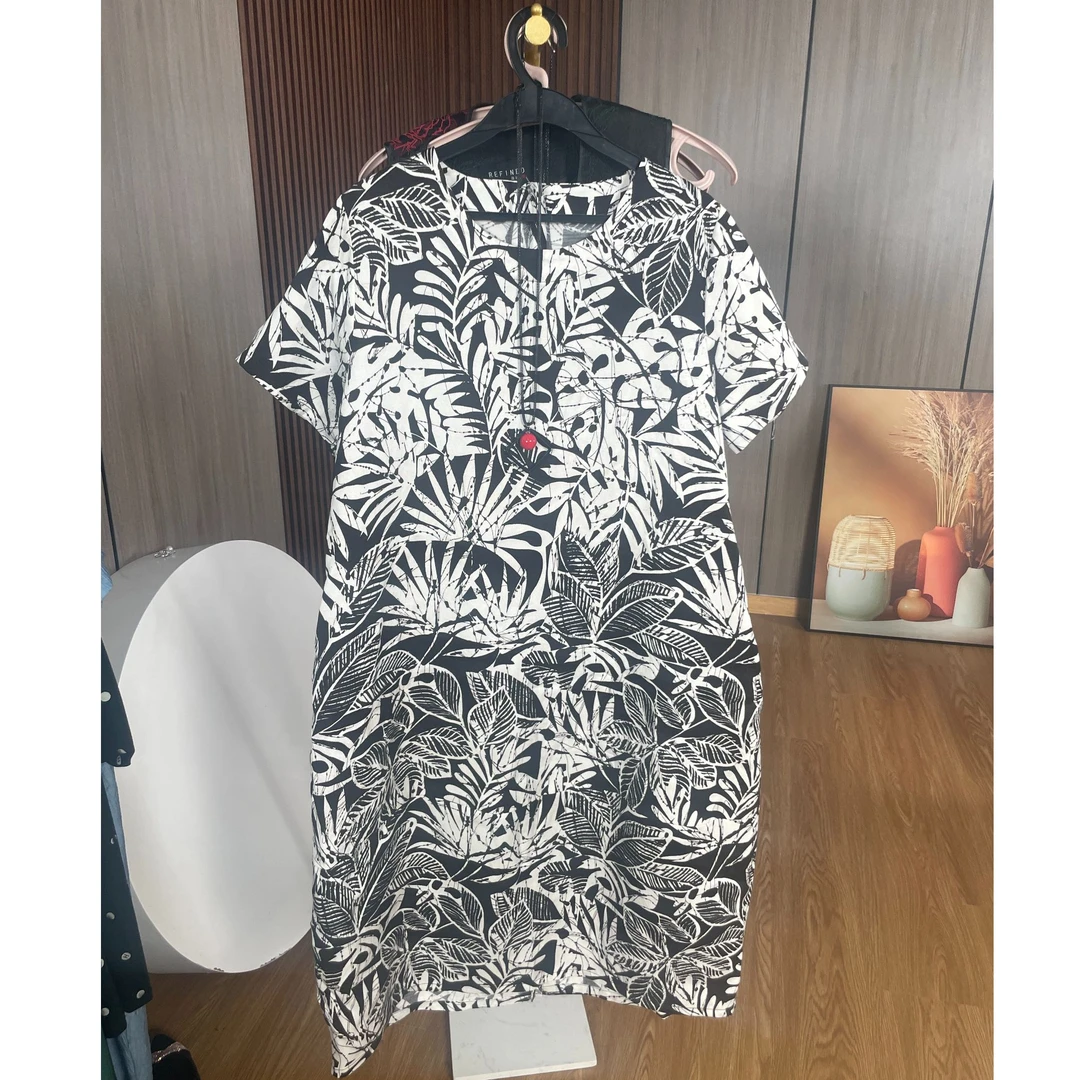 亚麻长款连衣裙舒服透气