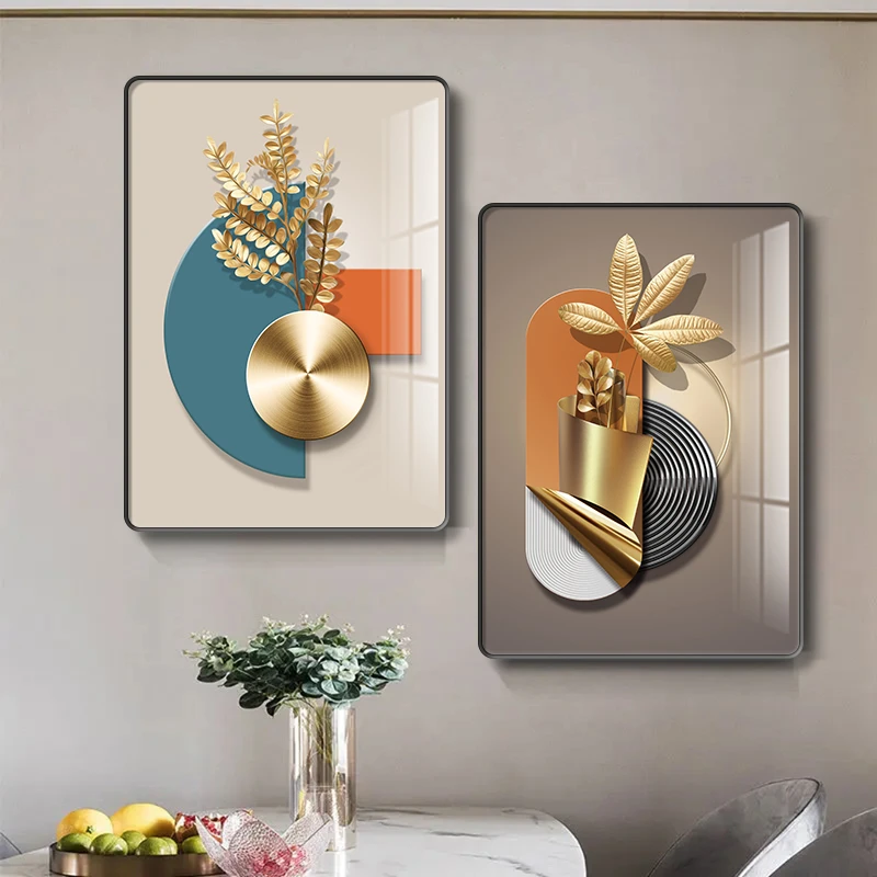 【万物生辉】喜乐-现代北欧餐厅装饰画抽象饭厅厨房壁画高档挂画