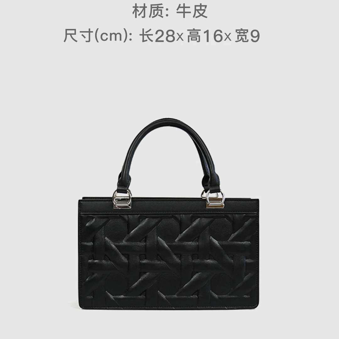 时尚手提7461黑色轻奢经典单肩斜挎女包