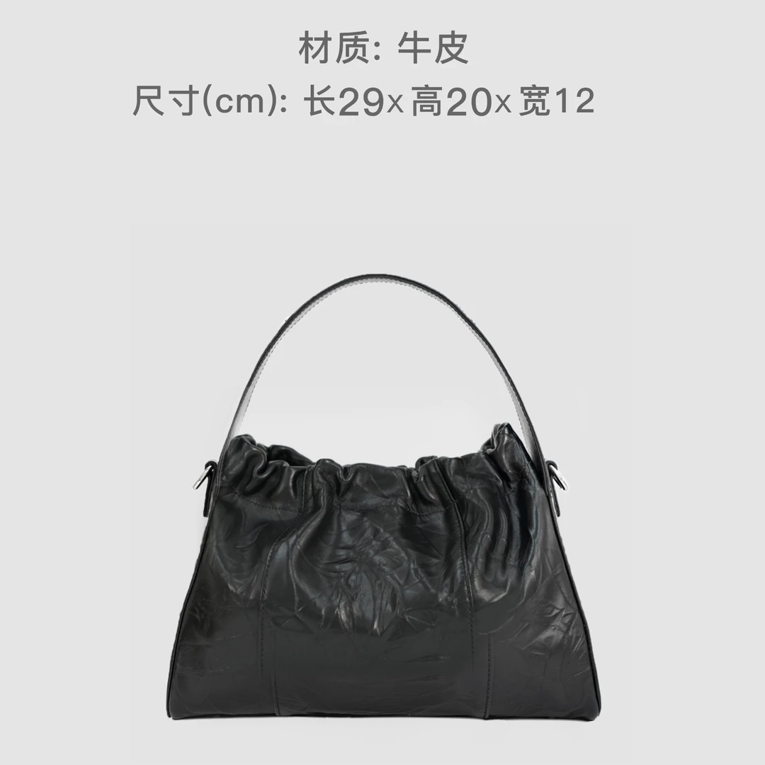 时尚手提7125黑色轻奢斜挎女包