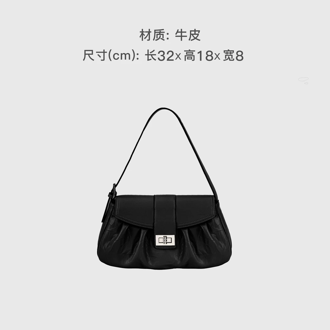 时尚手提7574黑色轻奢单肩女包